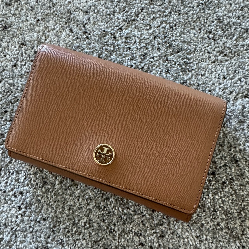 Tory Burch Brown Leather Clutch